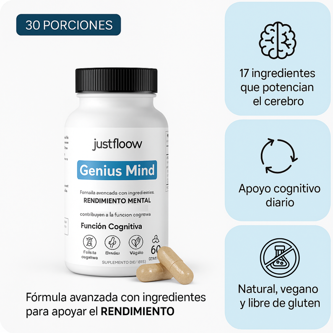 Genius Mind™ - Agudiza la concentración y potencia la energía mental